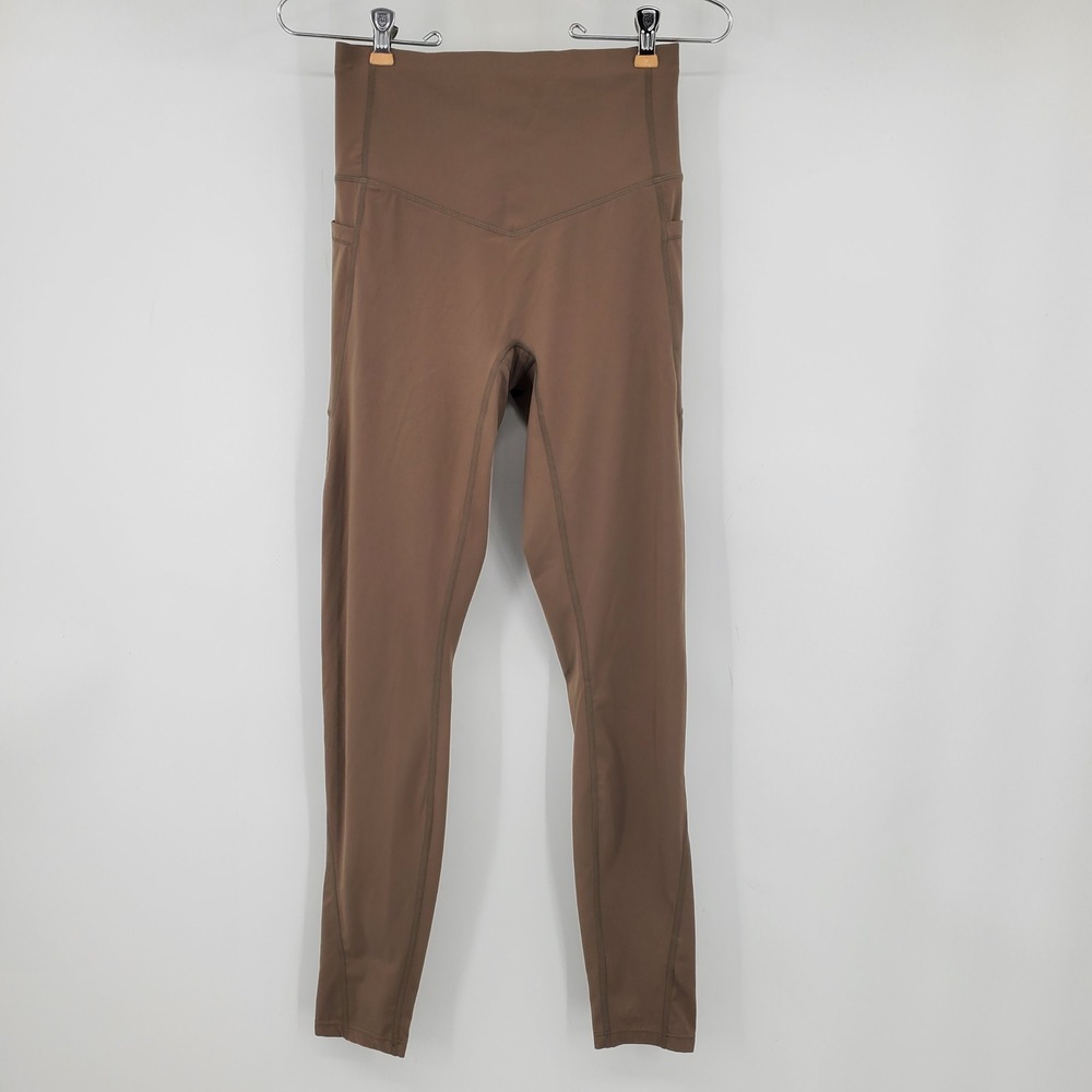 Halara UltraSculpt High Waist Brown Leggings with Pockets Small NWT Full Length